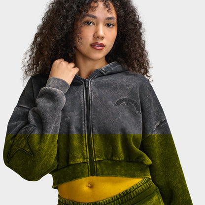 Supply & Demand Star Boxy Full-Zip Hoodie / Washed Charcoal