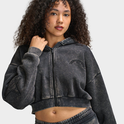 Supply & Demand Star Boxy Full-Zip Hoodie / Washed Charcoal