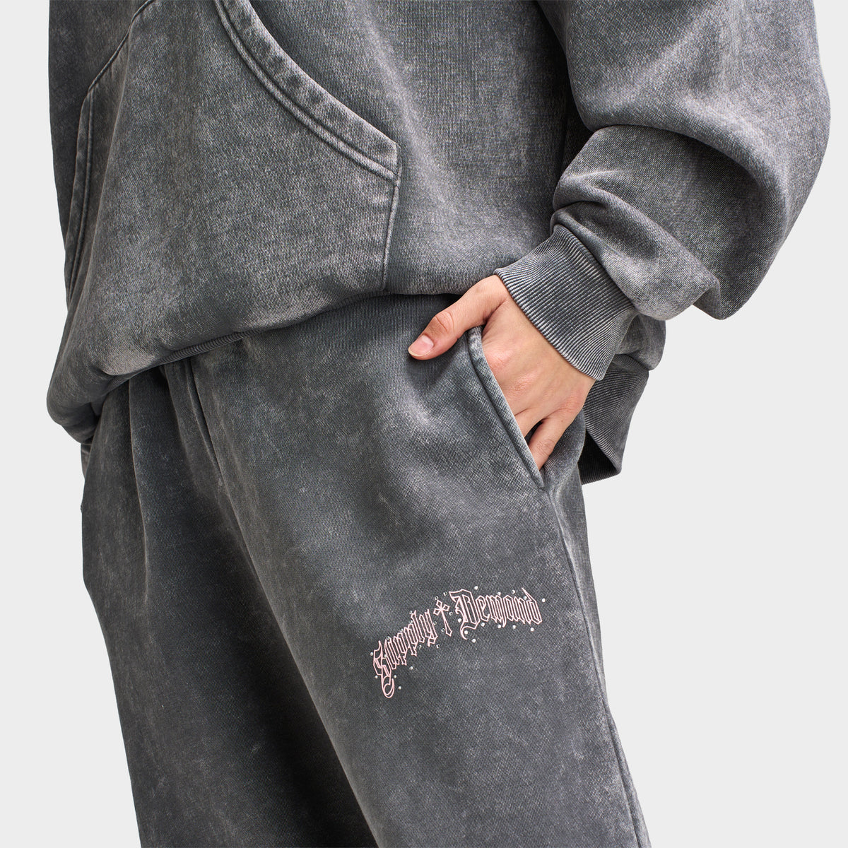 Supply & Demand Barns Wide Leg Pant / Washed Charcoal