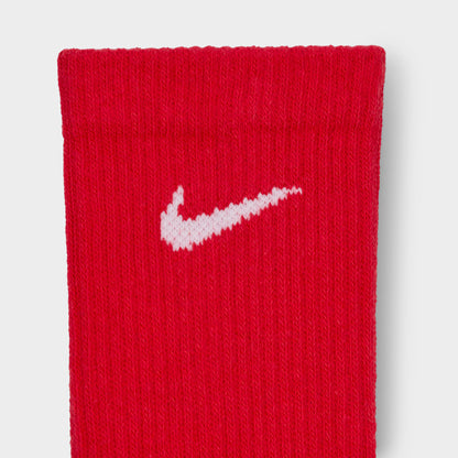 Nike Everyday Plus Cushioned Crew Socks (3-Pack) Red /  White - Navy