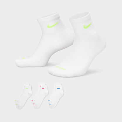 Nike Everyday Plus Chaussettes coussinées Blanc/Multi (3-Paires)