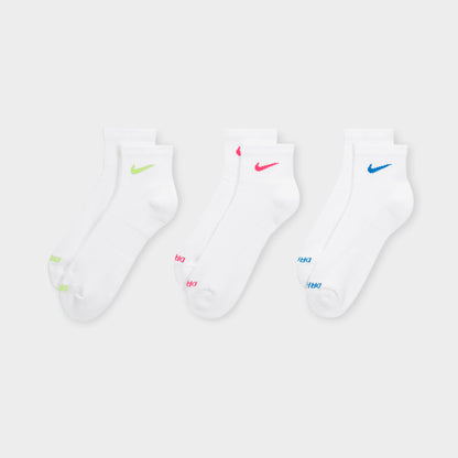 Nike Everyday Plus Chaussettes coussinées Blanc/Multi (3-Paires)