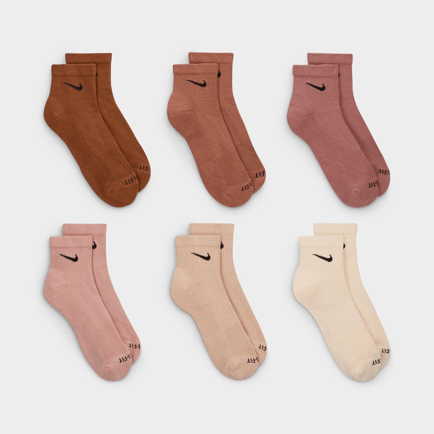 Nike Everyday Training Ankle Socks-6 Pack / Multi