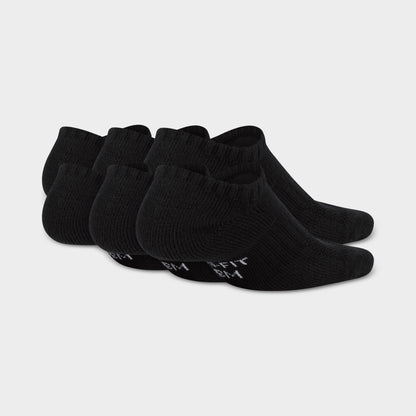 Nike Kids Cushioned No-Show Socks (6 Pack) Black / White