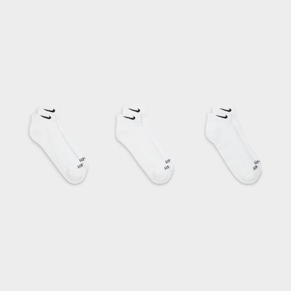 Nike Everyday Plus Chaussettes Coussinées d'Entraînement Basses/ Blanc (3-Paires)