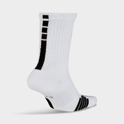 Nike Elite Crew Basketball Socks White / Black - Black