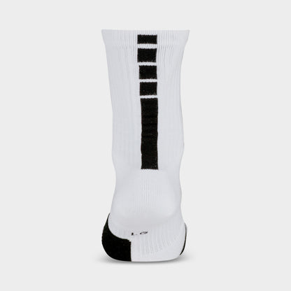 Nike Elite Crew Basketball Socks White / Black - Black