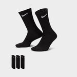 Nike Training unisex 3 pack trainer socks in black