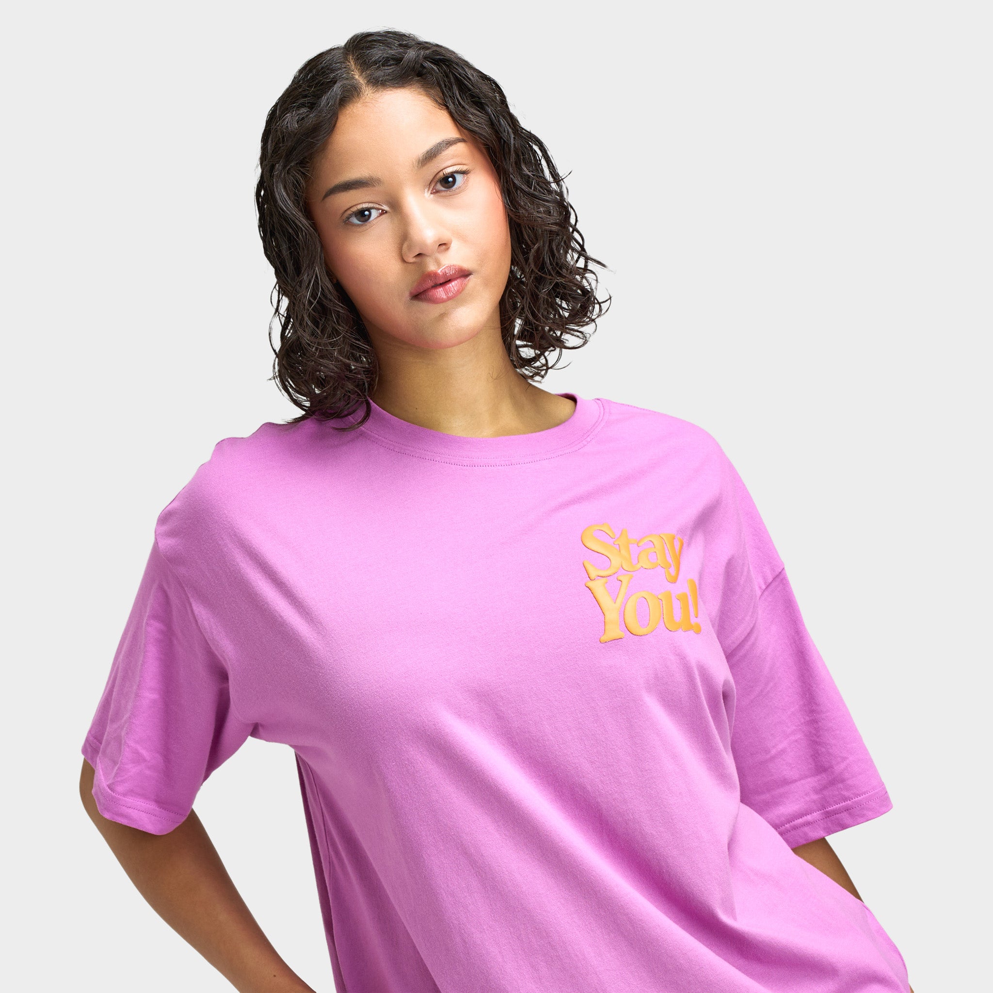 Mayfair Women's Stay You Oversized Boyfriend T-Shirt / Pink – JD