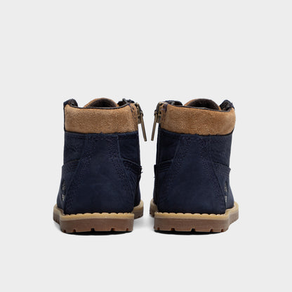 Timberland Pokey pour bébés Pin Nubuck Bleu Foncé / Brun Moyen