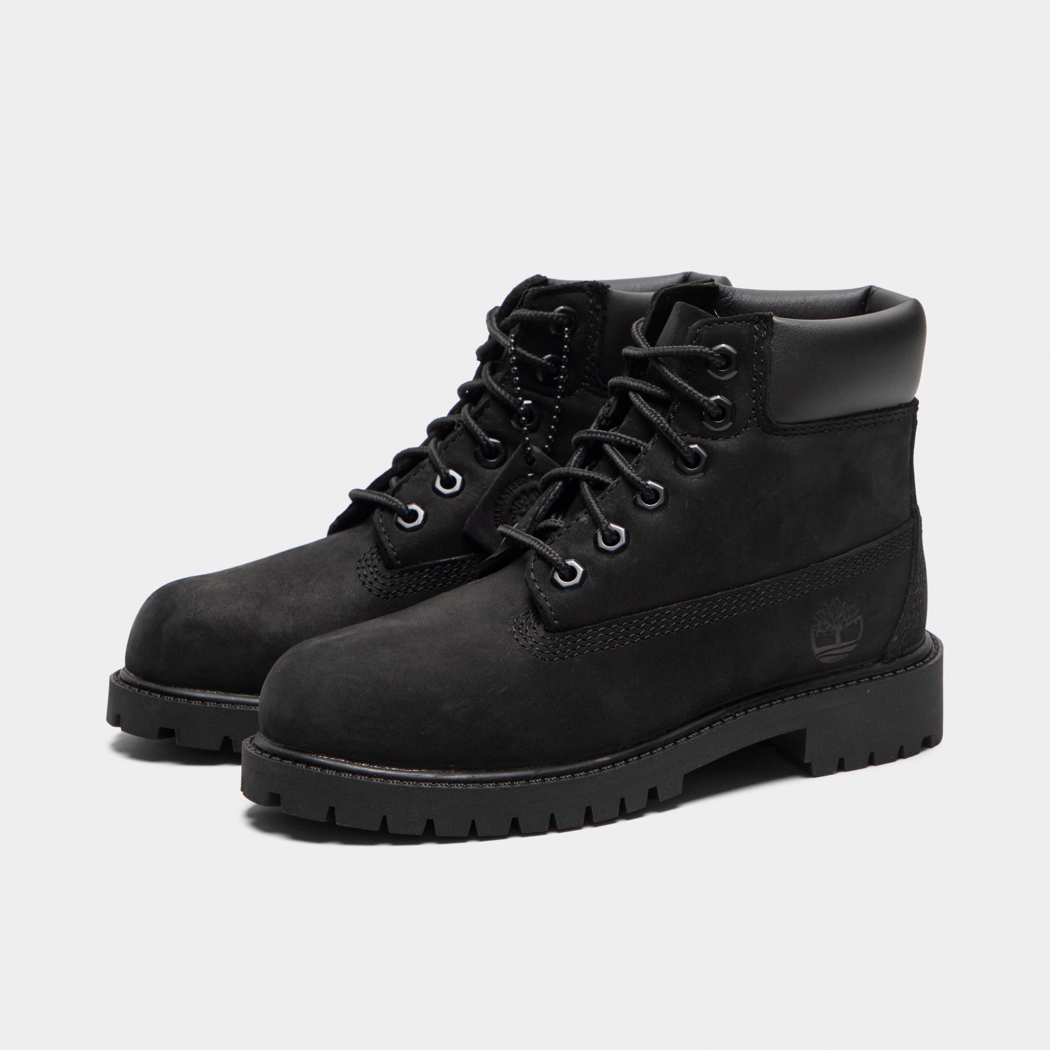 Timberland ブラック Timberland Children's 6-Inch Premium Lace Up Waterproof Boot