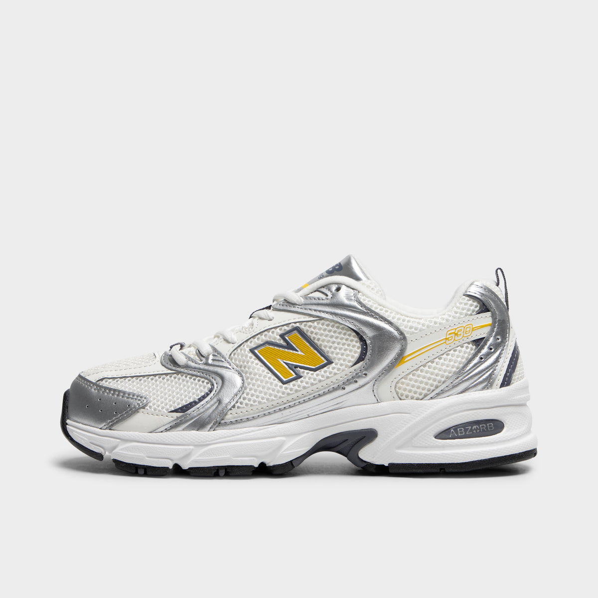New Balance 530 Argent Métallique / Sel de Mer - Or Apollo