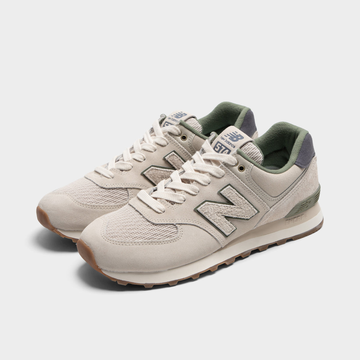 New Balance 574 Timberwolf / Dark Olivine