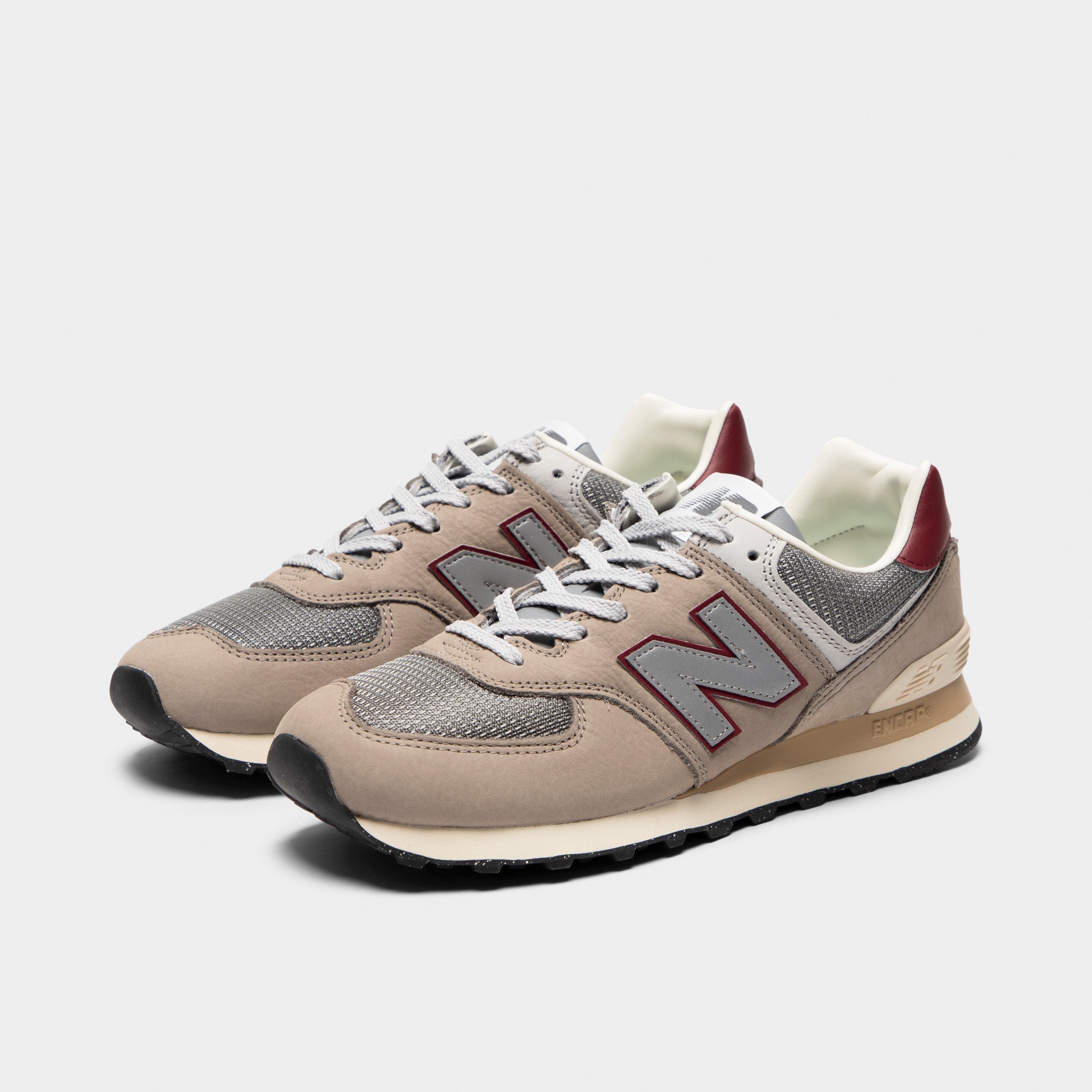New Balance 574 Arid Stone / Monarch Burgundy – JD Sports