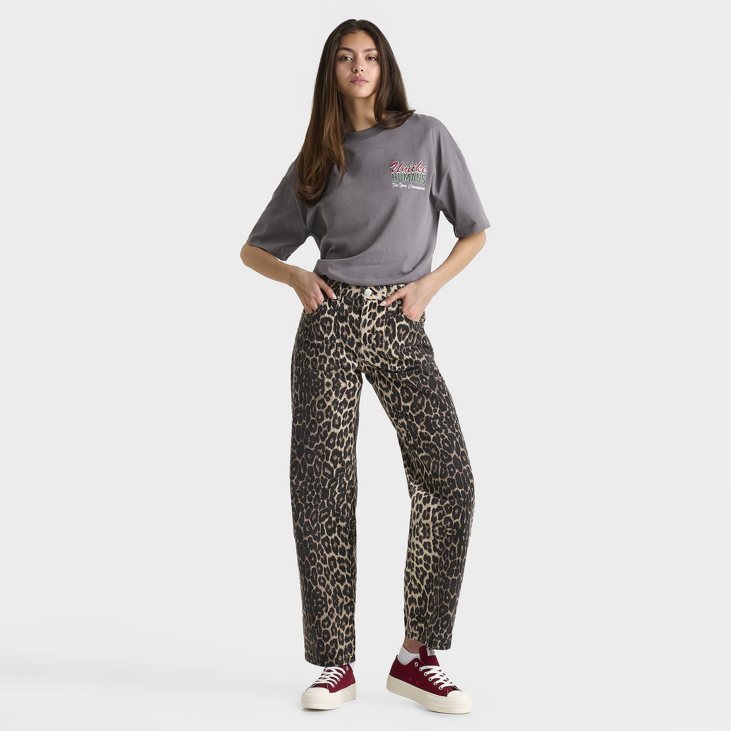 Unlike Humans Women's Jeans / Leopard Wash