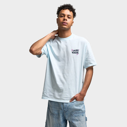 Unlike Humans Good Days T-Shirt Graphique / Bleu Délicat
