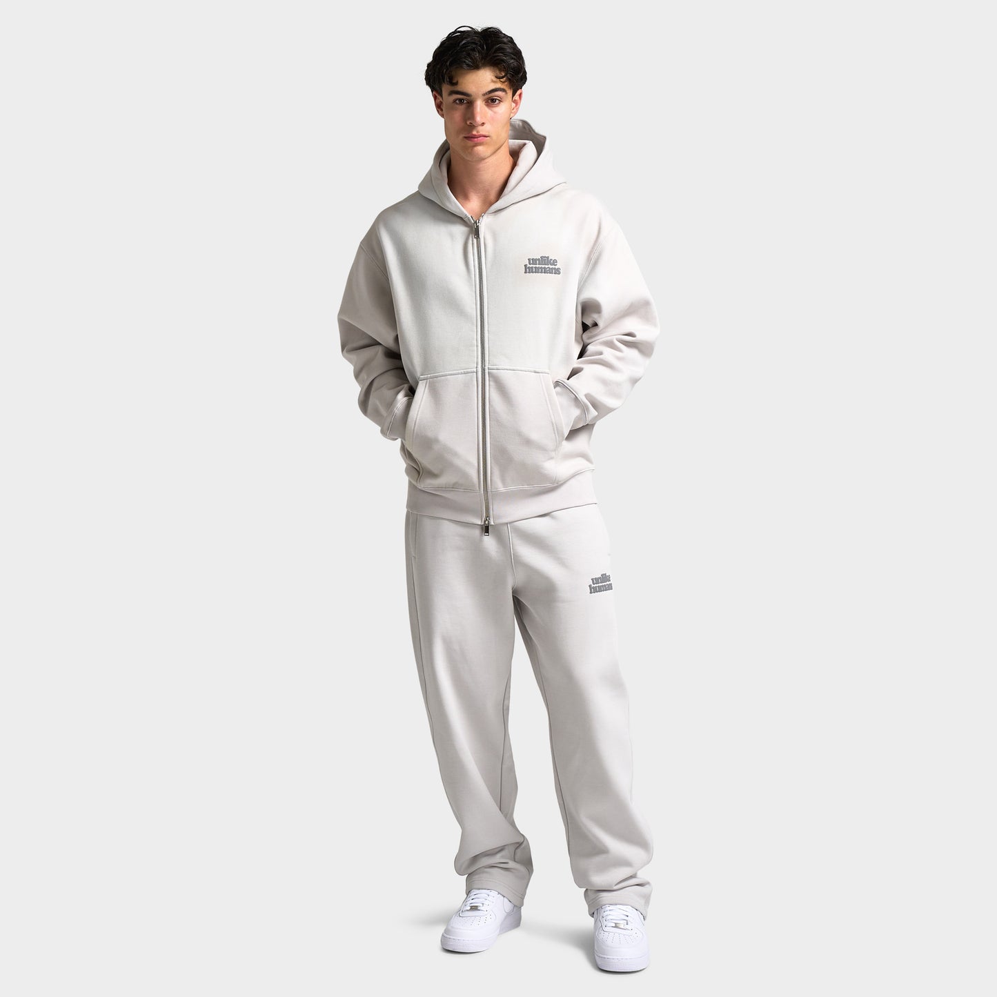 Unlike Humans Bubble Zip Up Hoodie / Vapor Blue