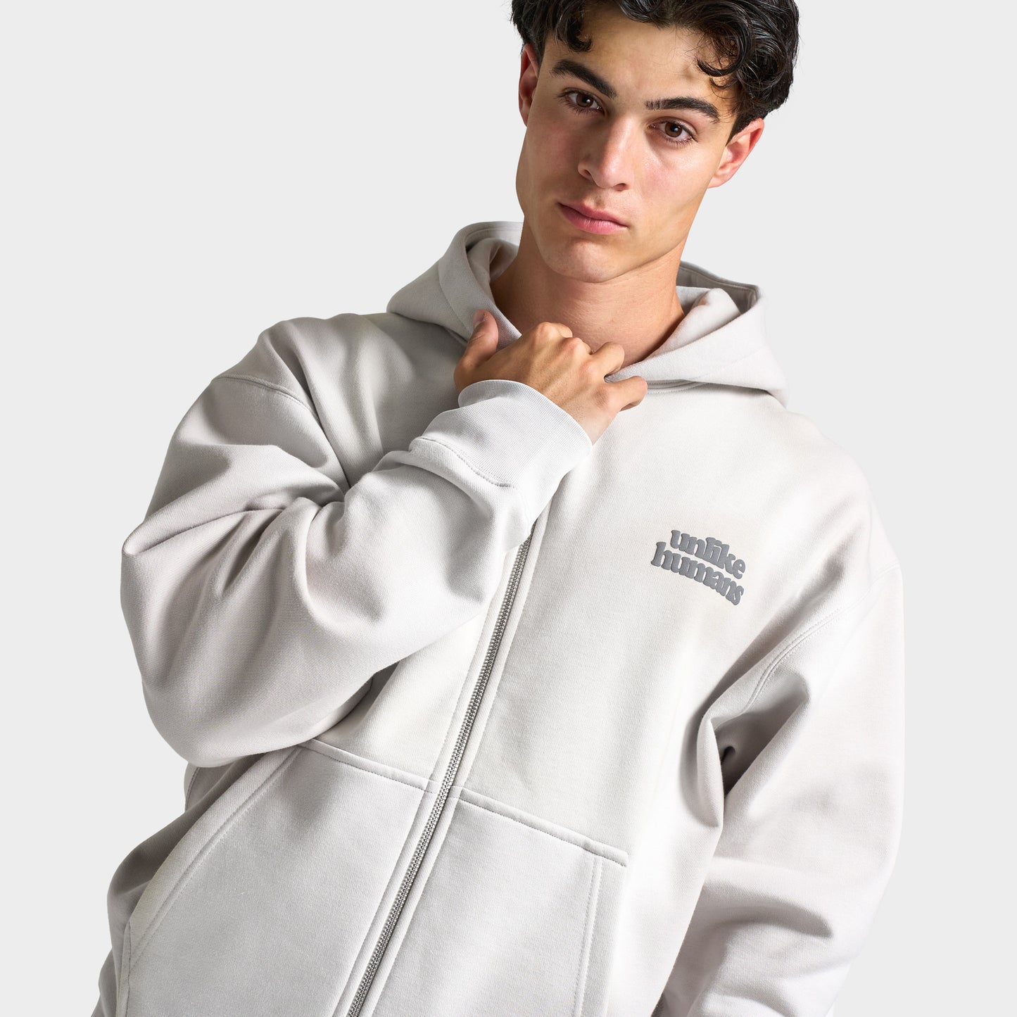 Unlike Humans Bubble Zip Up Hoodie / Vapor Blue