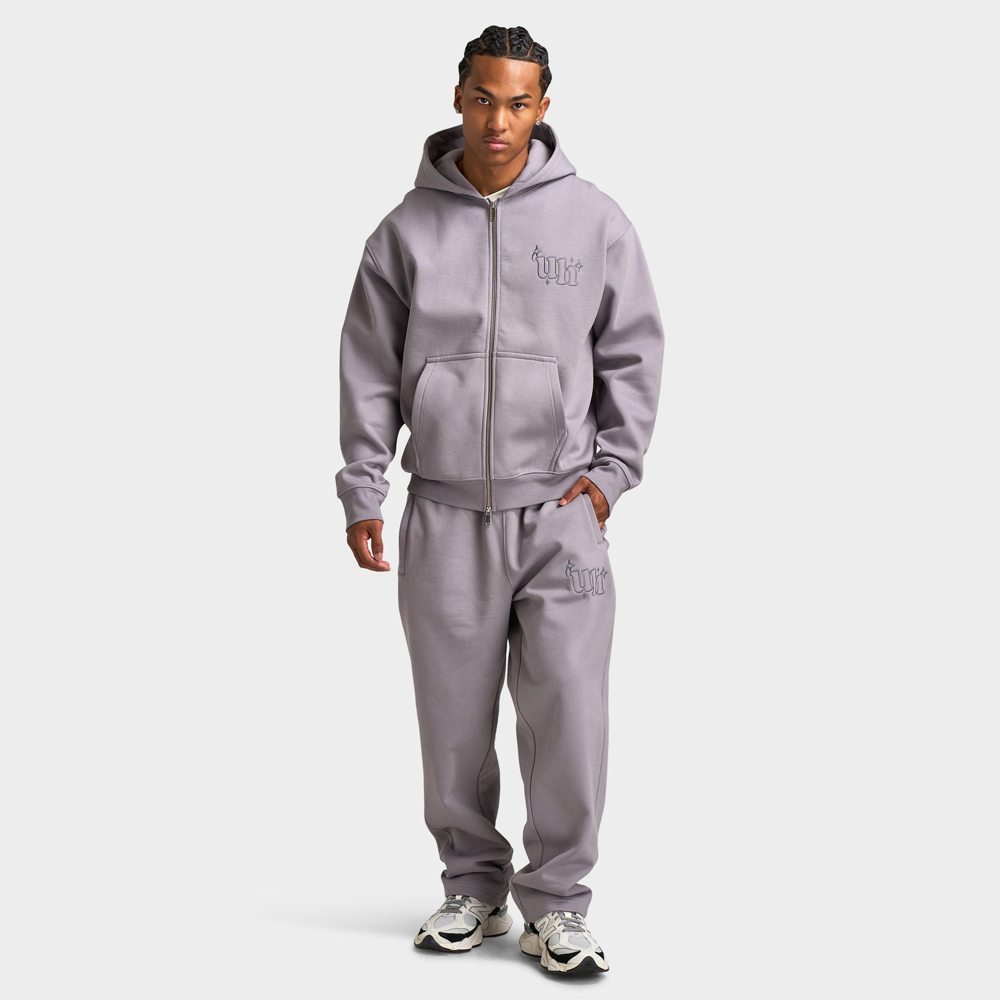 Unlike Humans Romilly Full-Zip Hoodie / Washed Storm Cloud – JD Sports