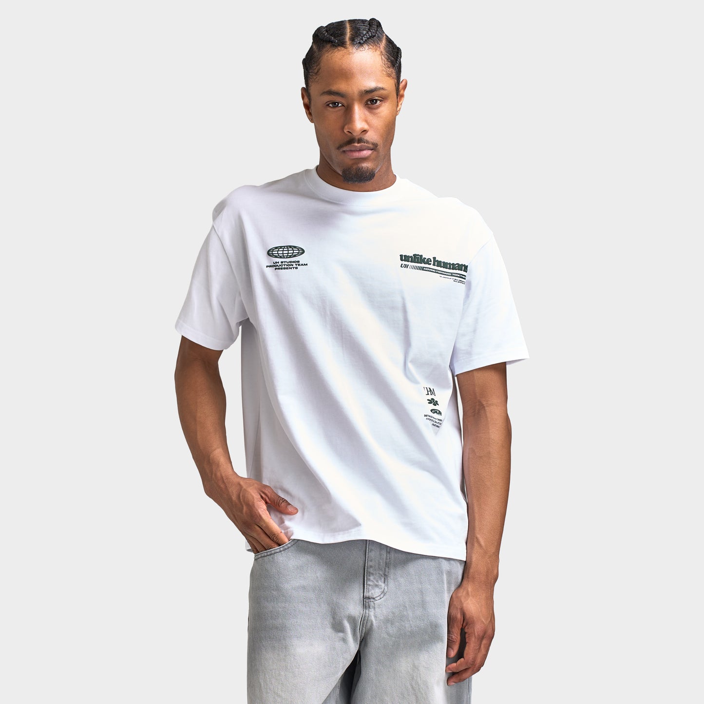 Unlike Humans Highgrade Graphic T-Shirt / Optic white