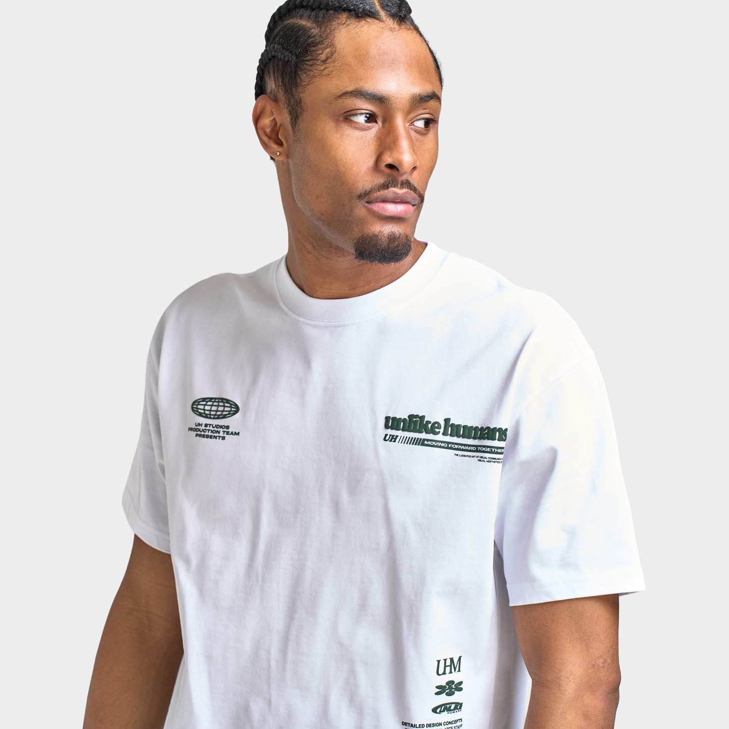 Unlike Humans Highgrade Graphic T-Shirt / Optic white