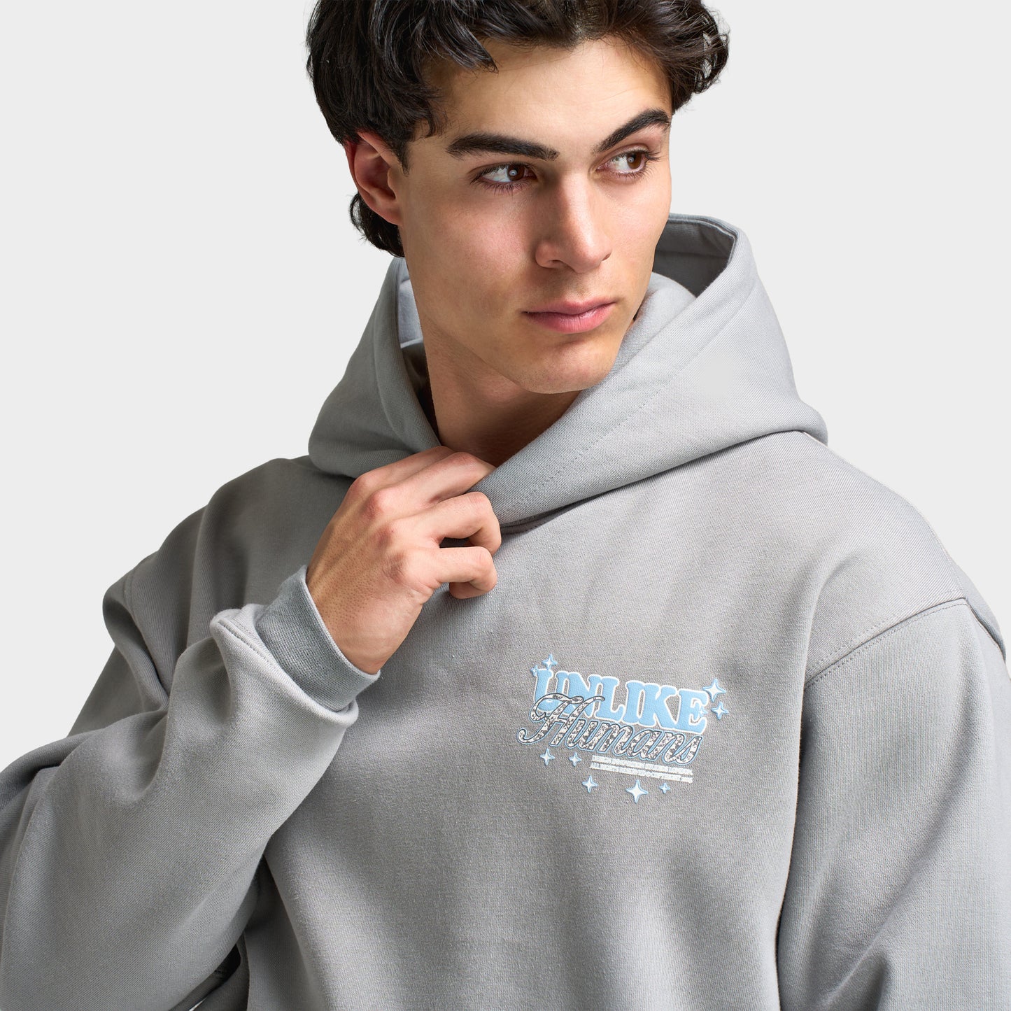 Unlike Humans Service Hoodie / Ultimate Gray