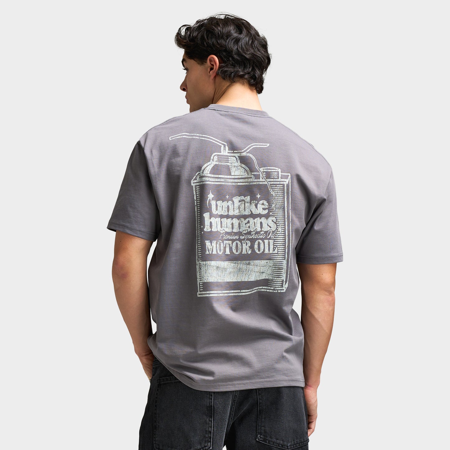 Unlike Humans Men's Graphic Tee / Grey