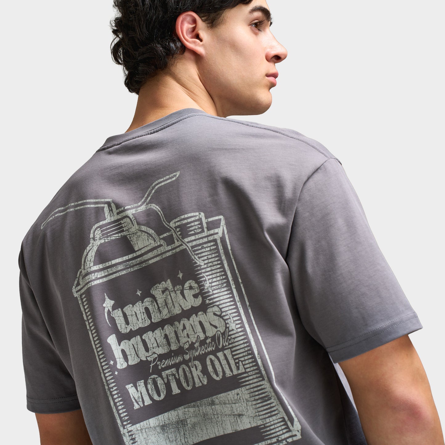 Unlike Humans Men's Graphic Tee / Grey