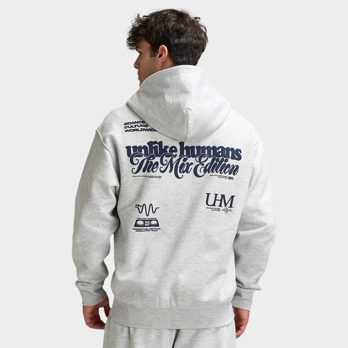 Unlike Humans Mixer Full-Zip Hoodie / Grey Marl