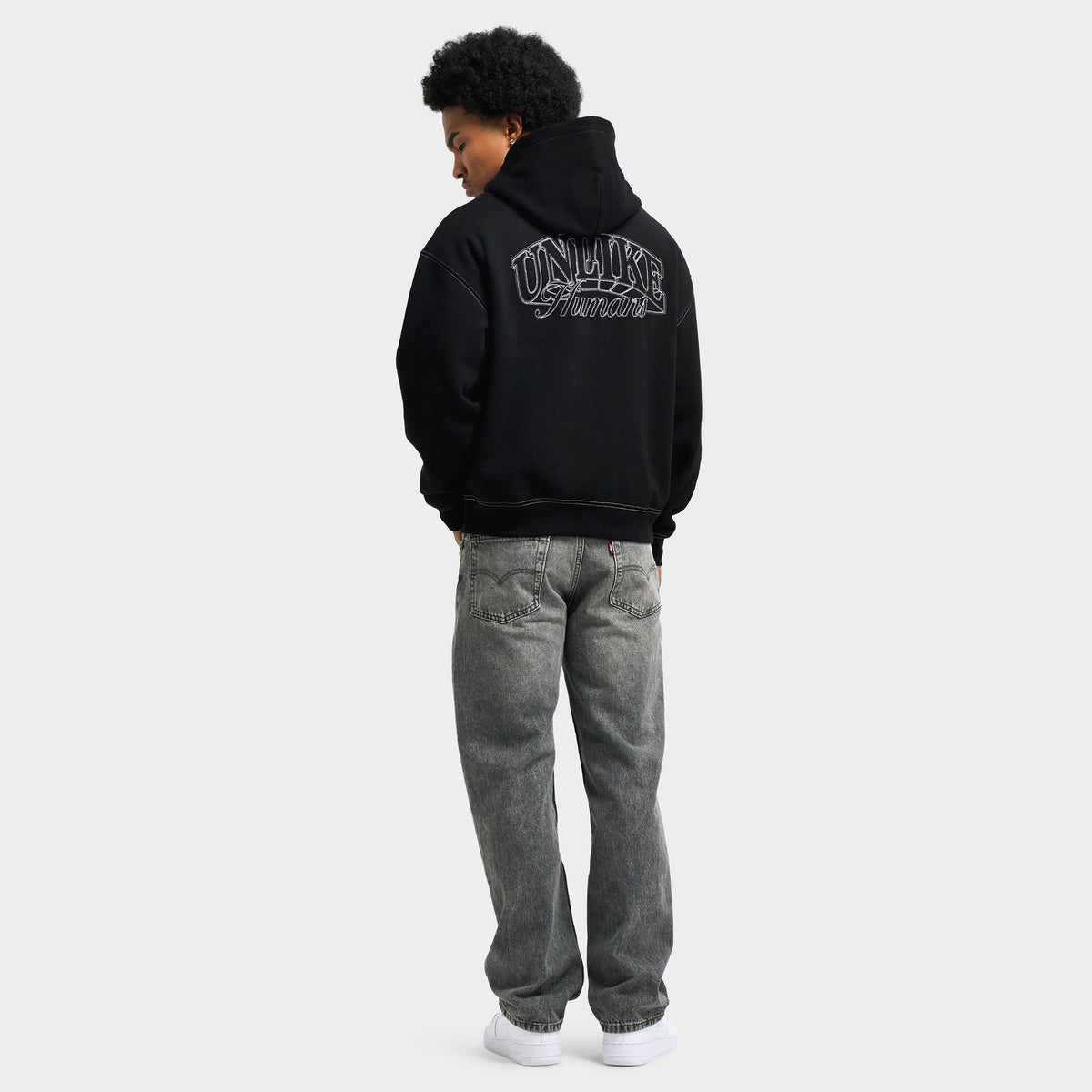 Unlike Humans Whitting 2.0 Full-Zip Hoodie / Black