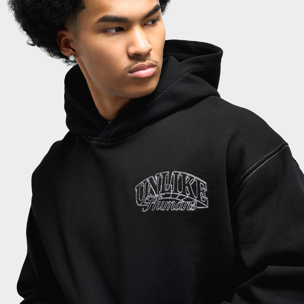 Unlike Humans Whitting 2.0 Full-Zip Hoodie / Black