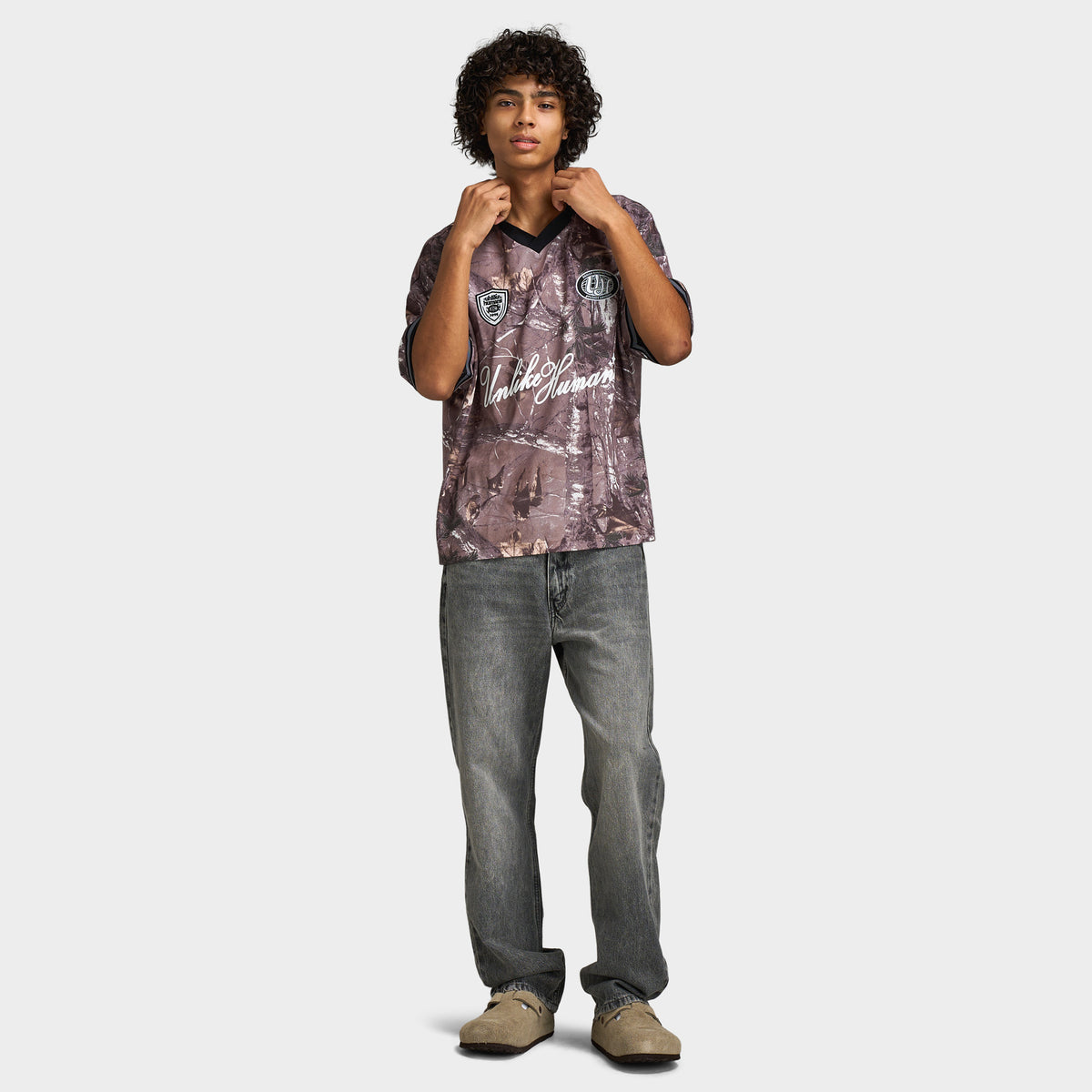 Unlike Humans Savis Football Tee / Woodland