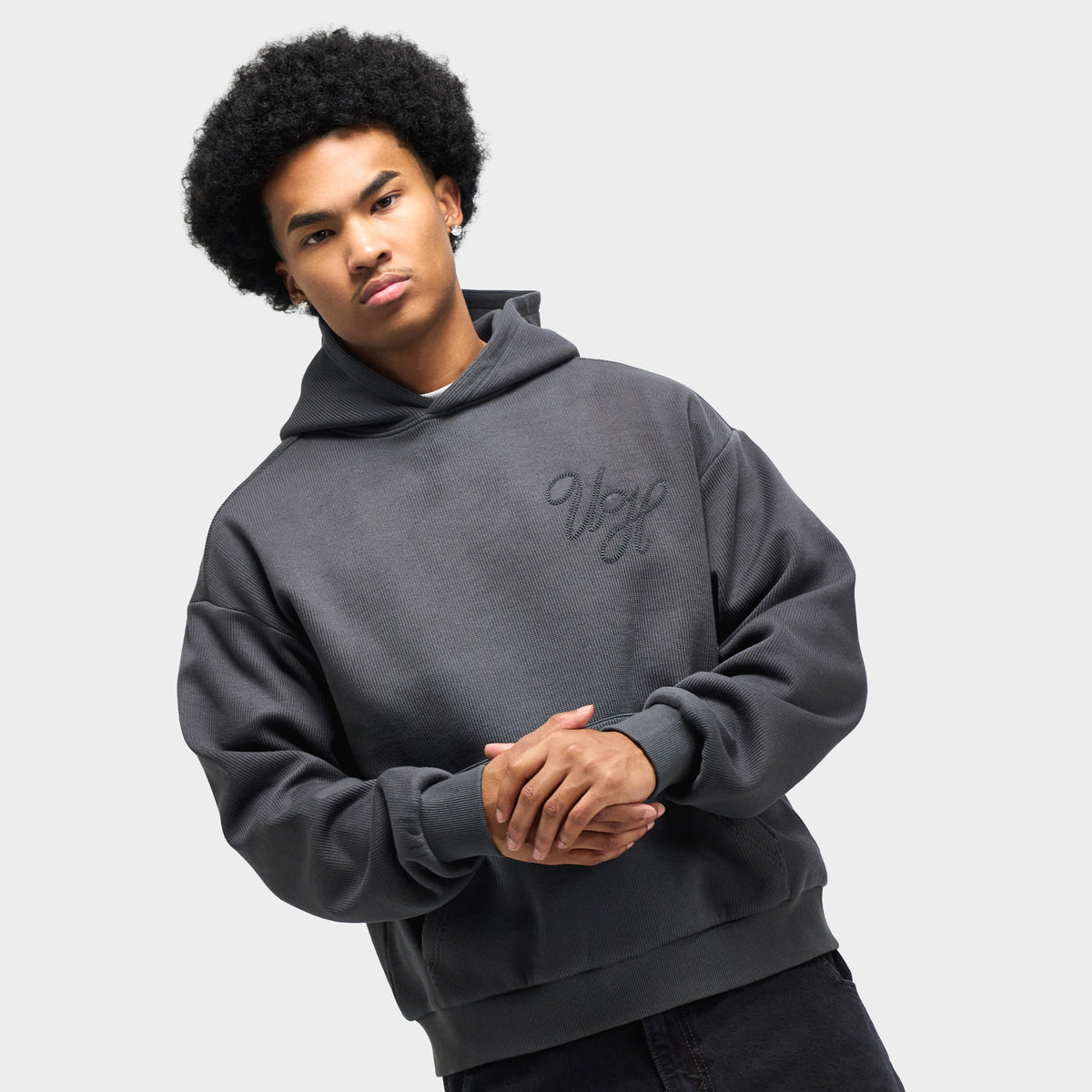 Unlike Humans Lepton Knit Hoodie / Iron Gate