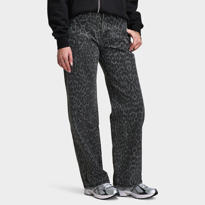 Unlike Humans Women's Jeans / Black Leopard Wash