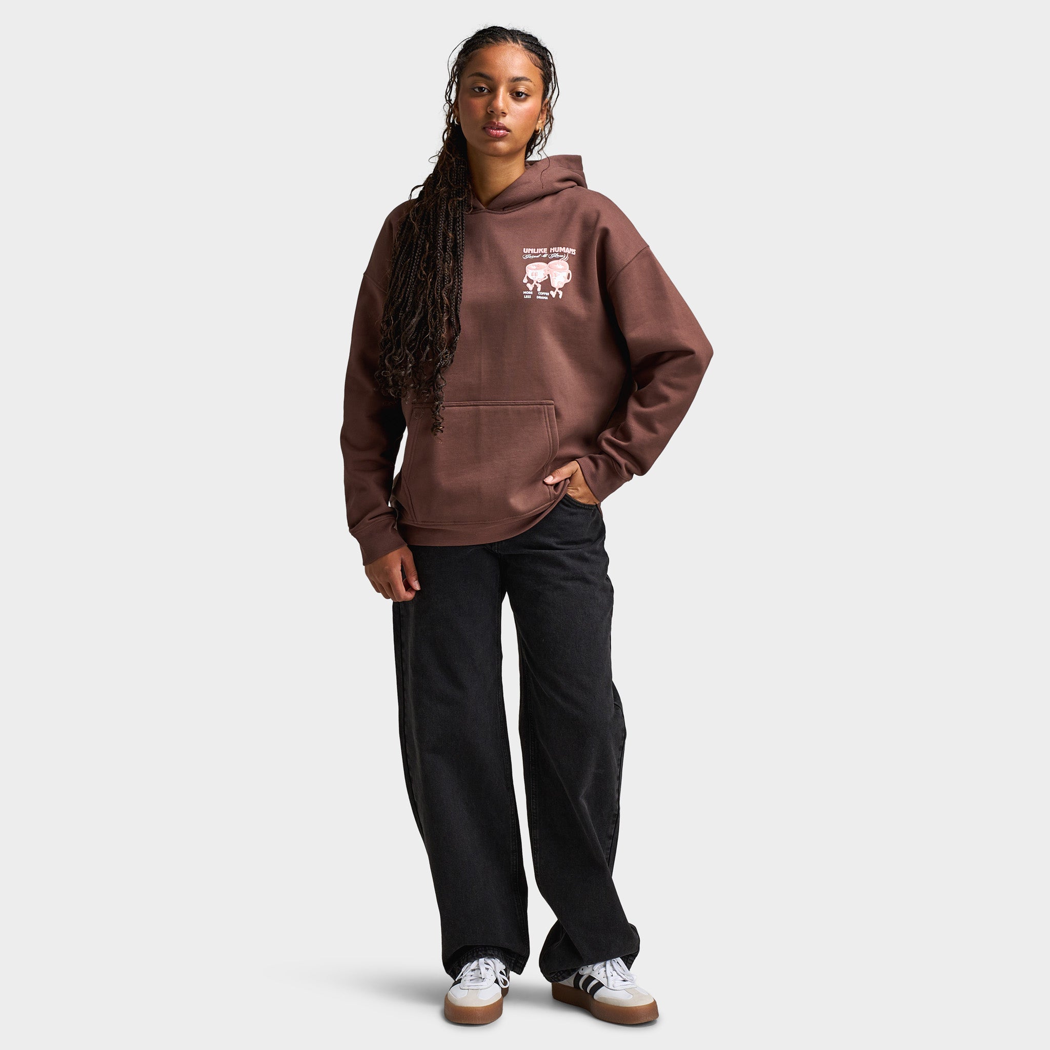 トップス upperfieldone THE COOP HOODED SWEATS XXL Unlike Humans Women's Coffee Overhead Hoodie / French Roast – JD