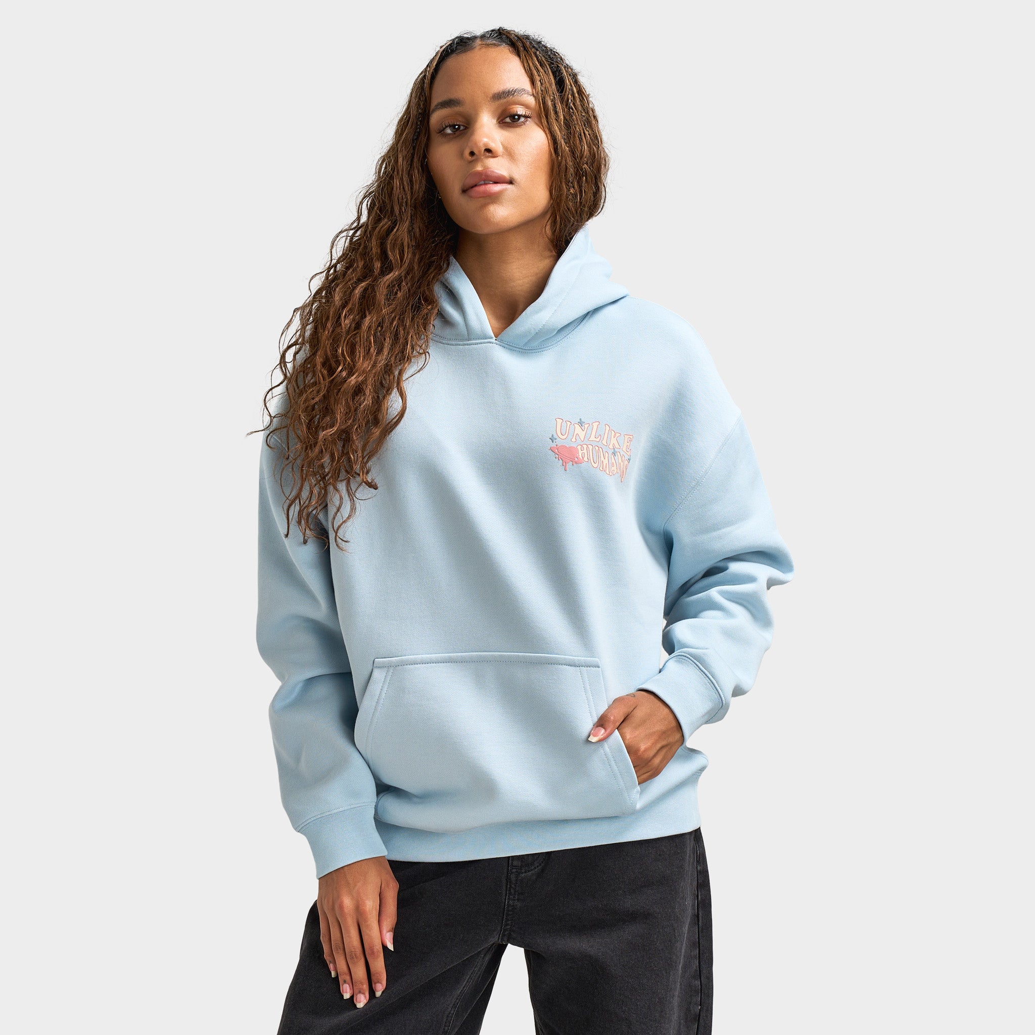 Unlike Humans Women's Wave Pullover Hoodie / Blue – JD Sports