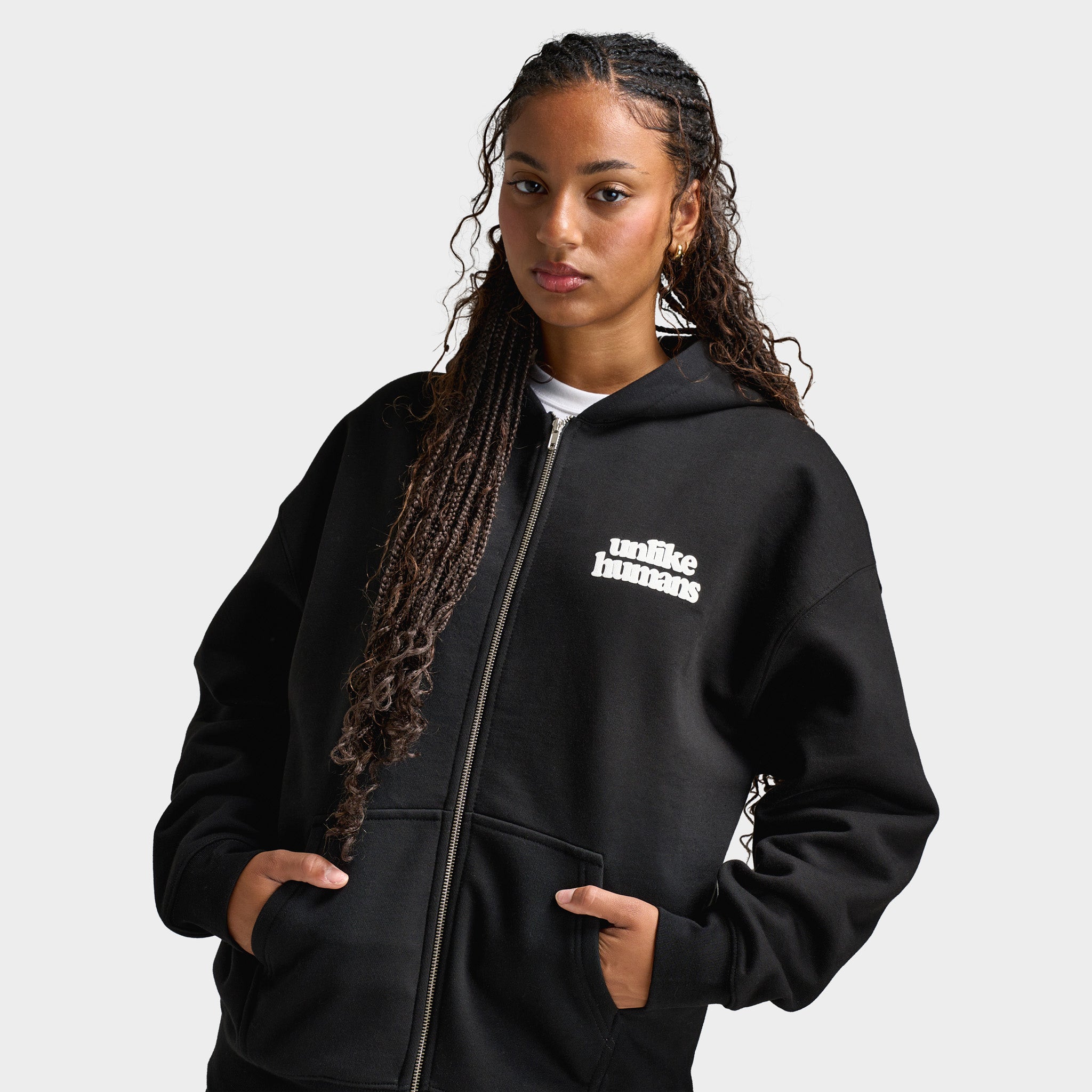 Unlike Humans Women's Bubble Full-Zip Hoodie / Black – JD Sports