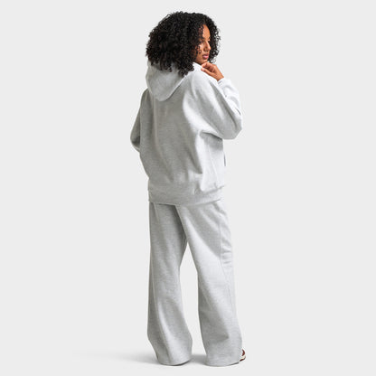 Unlike Humans Women's Bubble Full Zip Hoodie / Light Grey Marl