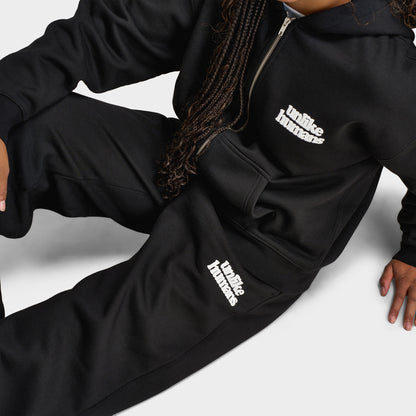 Unlike Humans Pantalon de jogging Bubble à jambes larges pour femmes / Noir