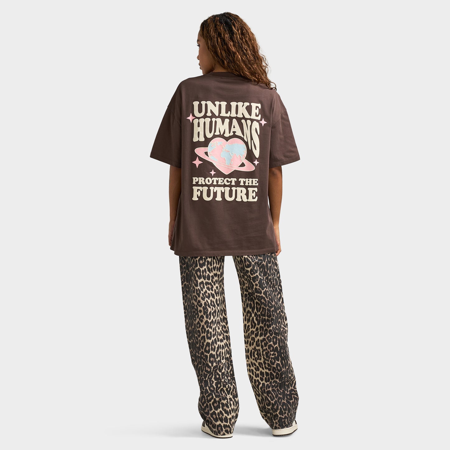 Unlike Humans Women's Protect T-Shirt / Brown