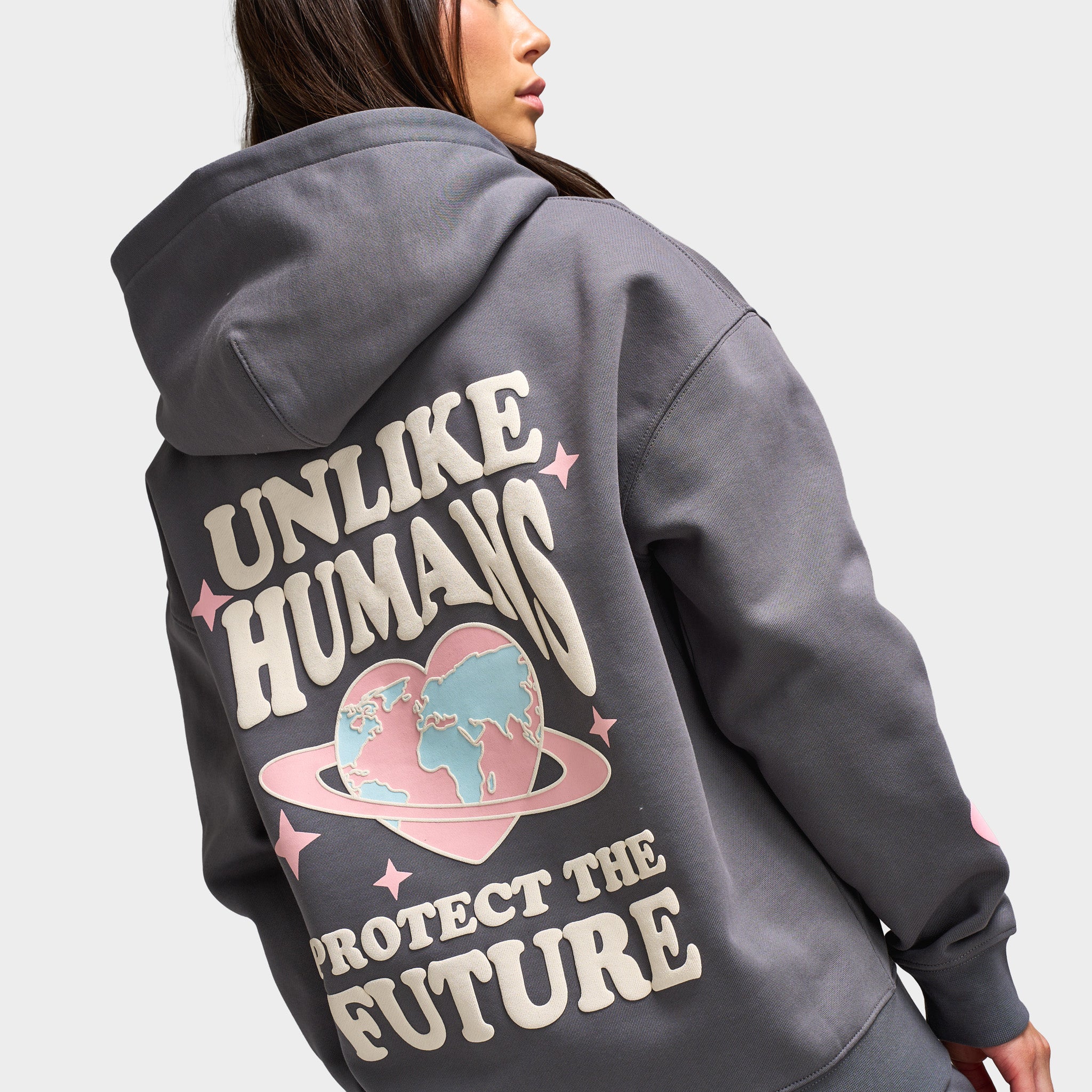 Unlike Humans Women's Protect Star Full-Zip Hoodie / Castlerock