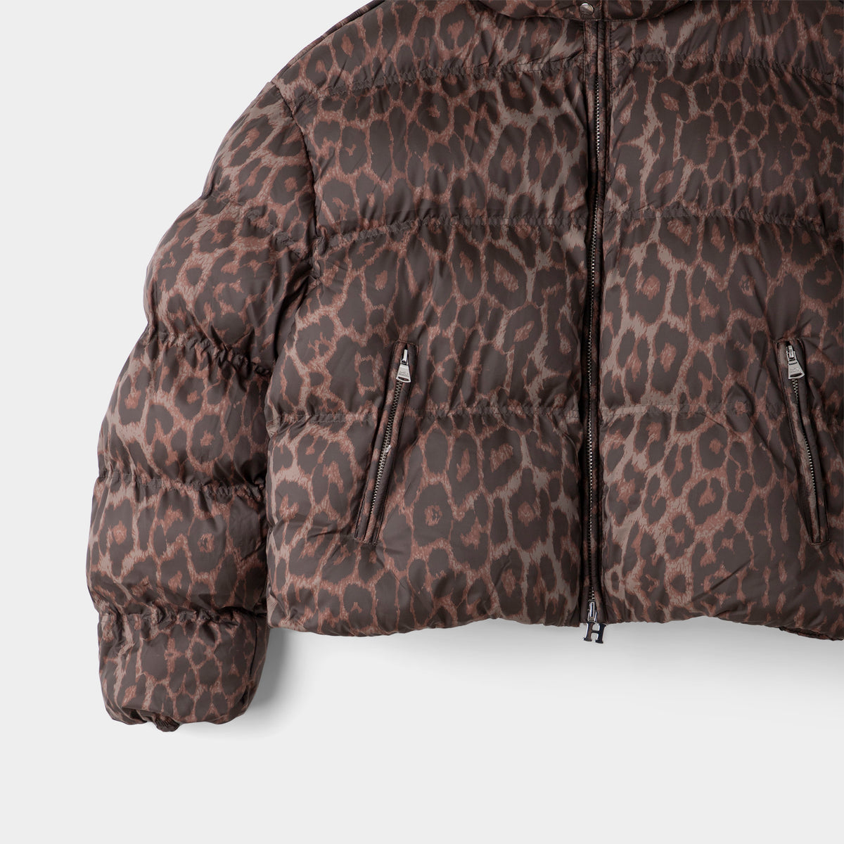 Unlike Humans Veste Pena / Léopard Marron Foncé