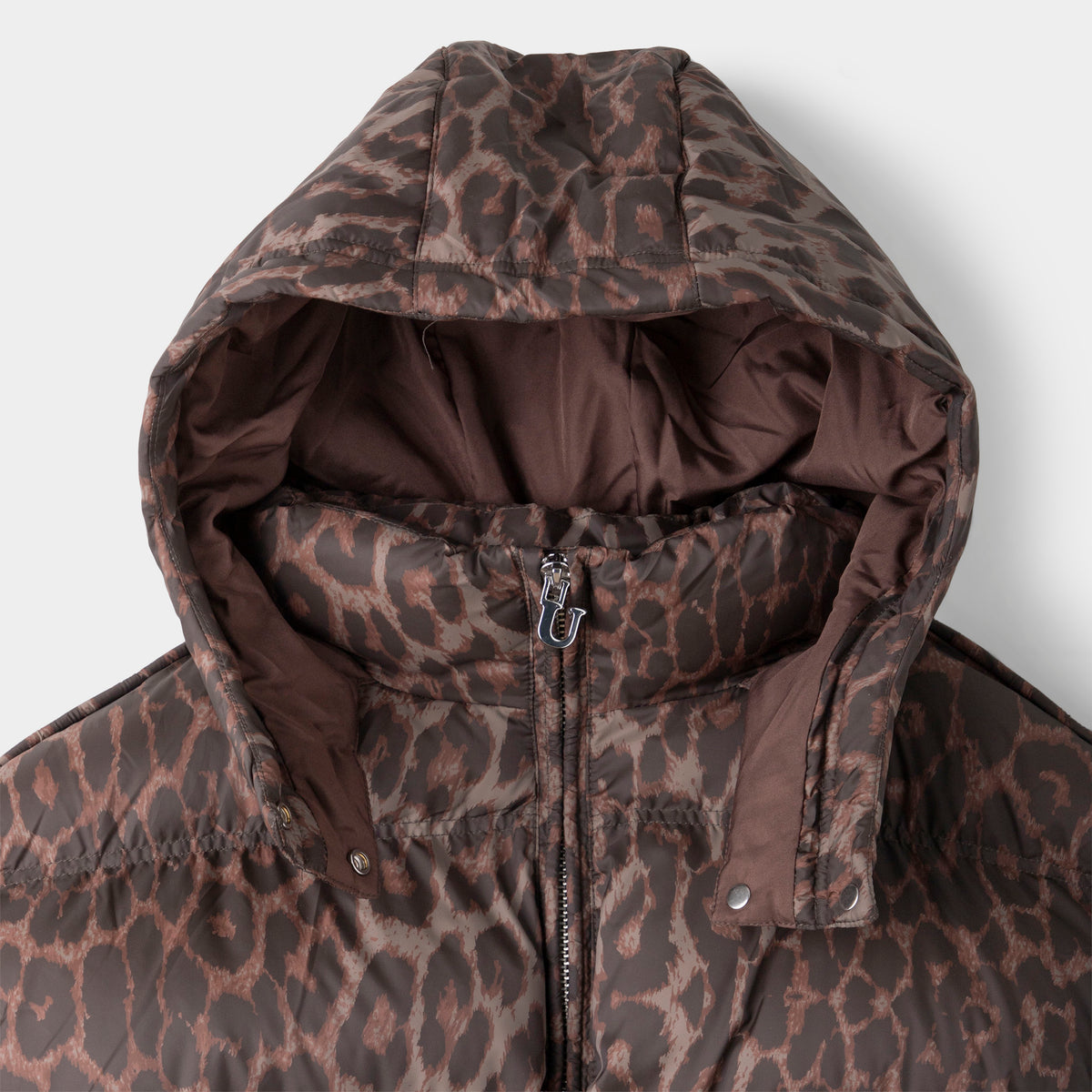 Unlike Humans Veste Pena / Léopard Marron Foncé