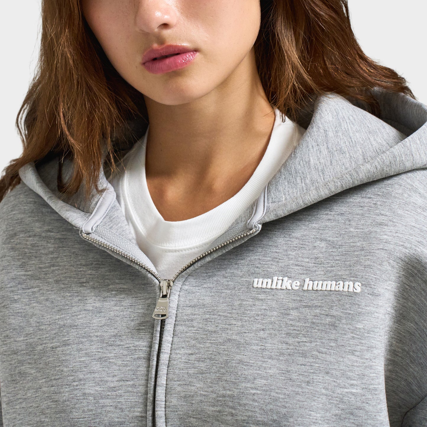 Unlike Humans Veste Zippée Bemis / Gris Clair Chiné