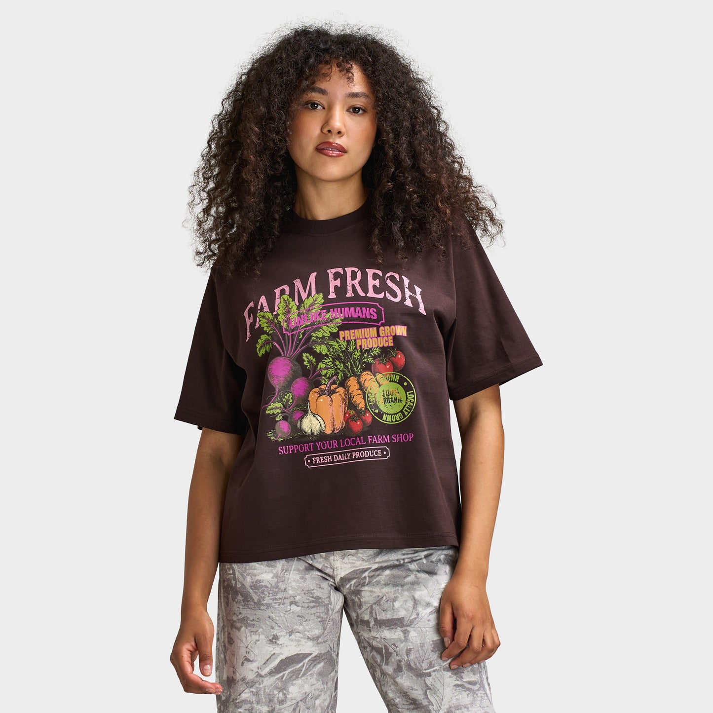 Unlike Humans Growth T-Shirt / Black Coffee