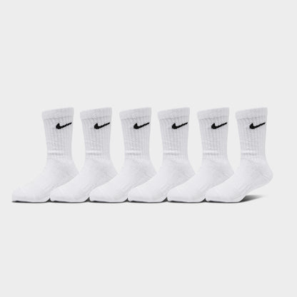 Nike Children's Performance Basic Crew Socks (6 PK) / White