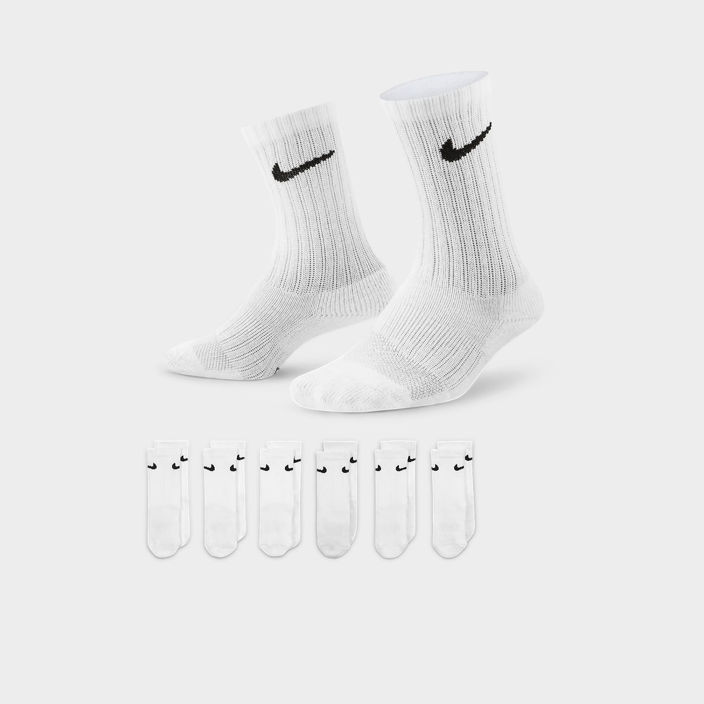 Nike Children's Performance Basic Crew Socks (6 PK) / White