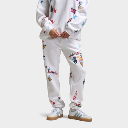 Mayfair x @iscreamcolour Women's Somebody Loves You Sweatpants / White