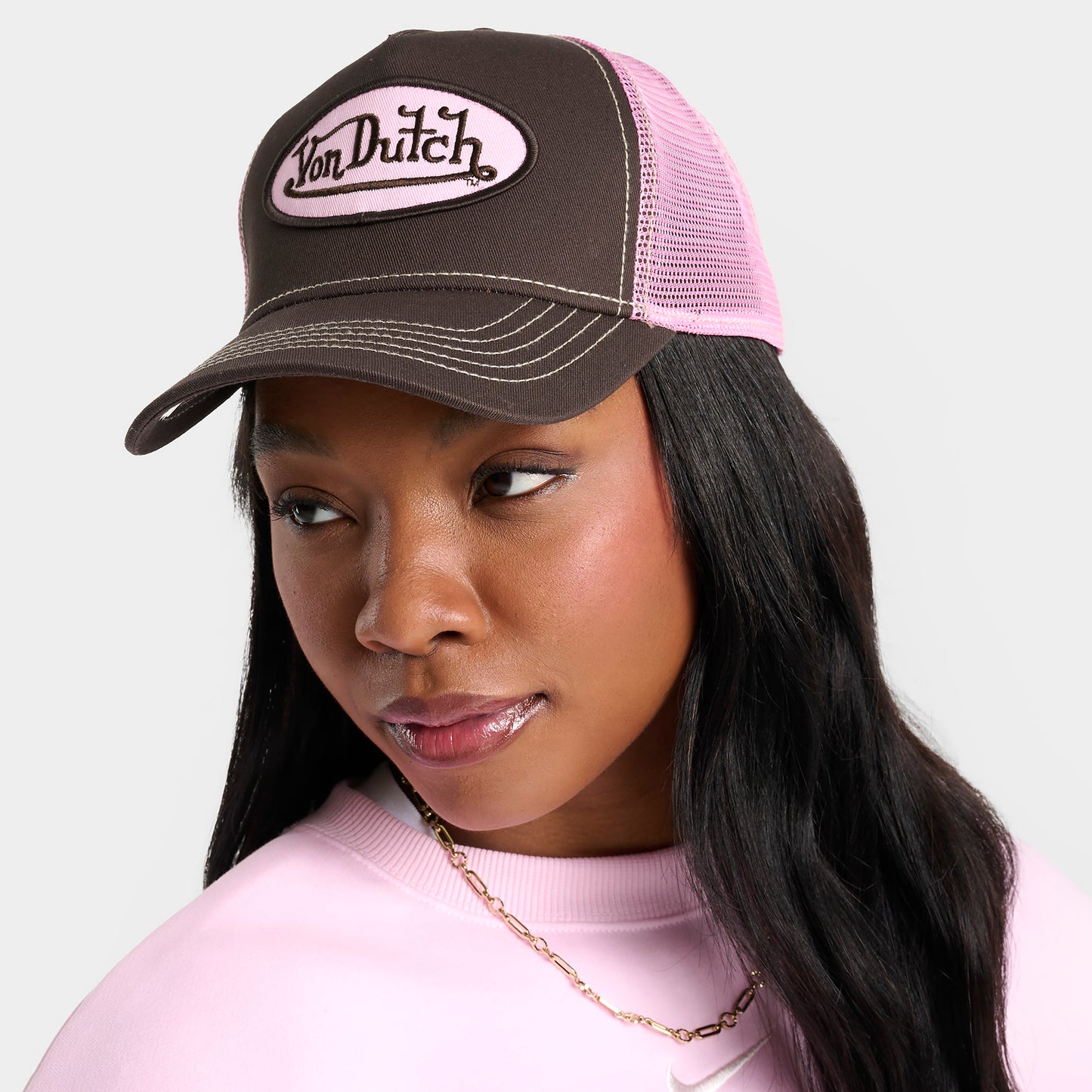 Von Dutch Staple Trucker Brown / Pink