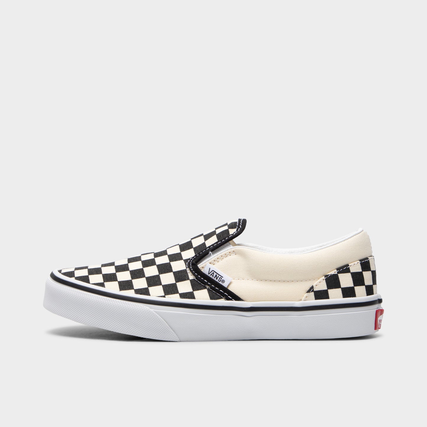Vans Junior Checkerboard Classique Slip-On Noir / Blanc